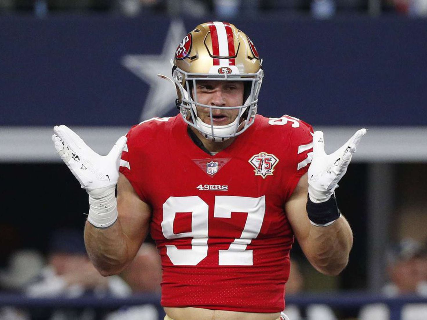 49ers 'hoping' DE Nick Bosa can play Sunday