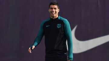 Luis Suarez during Barcelona training