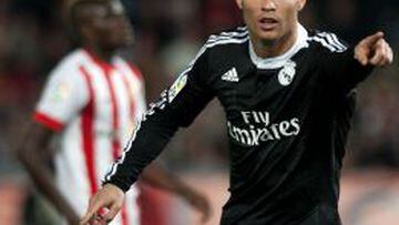Cristiano Ronaldo celebra su gol frente al Almer&iacute;a 