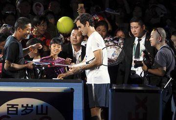 Roger Federer pictured in Shanghai this weekend.