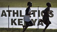 Junior athletes compete in cross country in Eldoret, Kenya. 