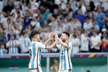 Julian Alvarez and Lionel Messi were Argentina's goals against Croatia.