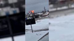Online videos show a Russian Ilyushin-76  transport plane crash near the village of Yablonovo, with conflicting reports about whether victims were on board.