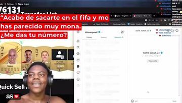 IShowSpeed flirts with player from Madrid and her response went viral