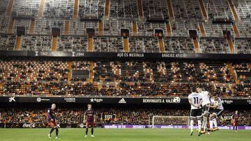 Mestalla tonight during the Valencia v Barcelona copa del Rey 2nd leg.