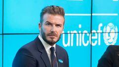 David Beckham en un evento para Unicef