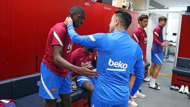 Dembélé, uno más en el Barça: se entrena con Xavi