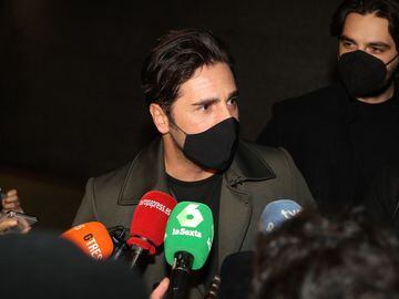 David Bustamante arrival at the funeral home of Veronica Forque in Madrid, December 14, 2021