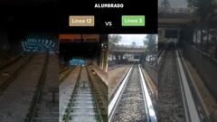 Metro: Línea 12 vs Línea 3, ¿cuál está mejor alumbrada?