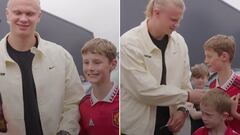  Un niño del United le pide una foto a Haaland: lo del noruego no se admite en un crack de su talla