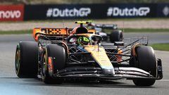 Formula One F1 - Dutch Grand Prix - Circuit Zandvoort, Zandvoort, Netherlands - August 25, 2023 McLaren's Lando Norris during practice REUTERS/Yves Herman