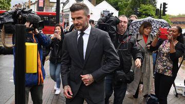 Beckham, a su llegada al juicio.