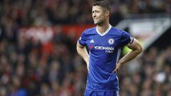 Britain Soccer Football - Manchester United v Chelsea - Premier League - Old Trafford - 16/4/17 Chelsea&#039;s Gary Cahill looks dejected  Action Images via Reuters / Carl Recine Livepic EDITORIAL USE ONLY. No use with unauthorized audio, video, data, fix