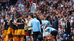 The defender came off early in City’s 2-1 win over Leeds United, just days before the Champions League semi-final.