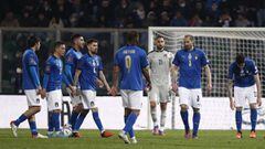 Los jugadores de Italia, devastados.