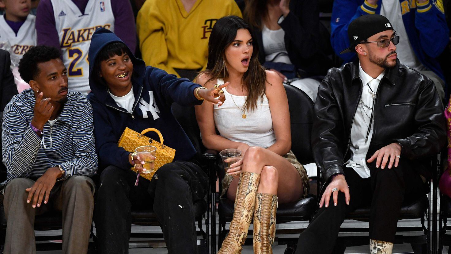 Kendall Jenner and Bad Bunny Sit Courtside at Lakers Game