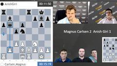 Magnus Carlsen se enfrenta a Giri.
