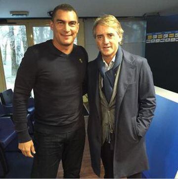 Roberto Mancini le abrió las puertas del entrenamiento del Inter de Milán