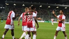 Kudus celebra un gol del Ajax