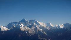 Imagen del Monte Everest y las montañas del Himalaya.