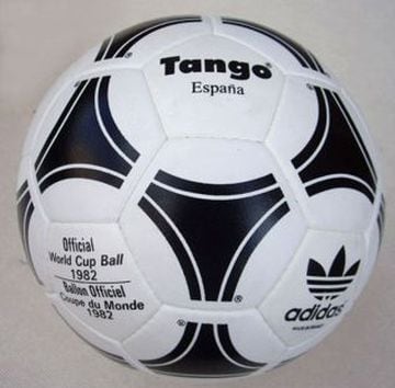 Spain 1982. Adidas Tango España, the first fully waterproof ball in World Cup history.