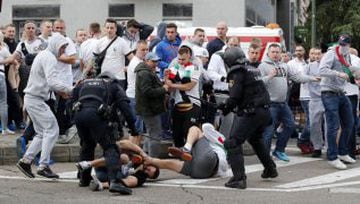 Legia hooligans involved in violent clashes at Bernabeu