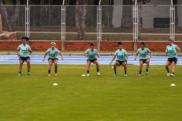 La Selección Argentina realizó su primer y único entrenamiento en Bucaramanga antes de disputar las semifinales de la Copa América Femenina ante Colombia en el estadio Alfonso López.