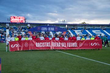 Partido entre el Athletic Club Femenino y el Real Madrid Club de Fútbol Femenino perteneciente a la semifinal de la Copa de SM La Reina.