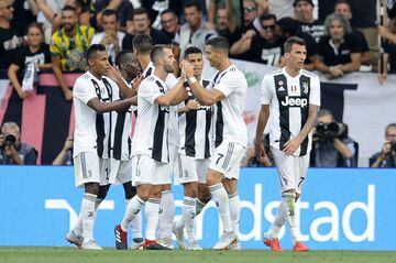 Celebración del segundo gol de la Juventus.