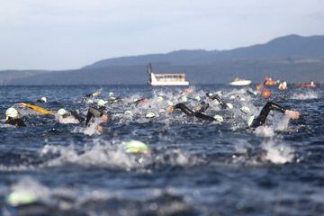 Las aguas del lago Villarrica fue uno de los grandes obstáculos para los competidores.