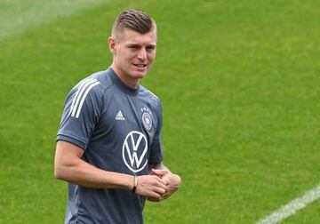 Germany's midfielder Toni Kroos at a training session on June 4, 2021, in Seefeld, Austria.