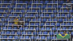  Empty seats in the stadium. 