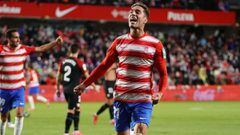 Rub&eacute;n Rochina celebra el gol ante el Sevilla.