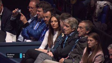 Manuel Pellegrini apareci&oacute; el O2 Arena de Londres para ver a Federer.