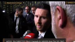 El corte de Messi a Edu Aguirre por interrumpir una respuesta