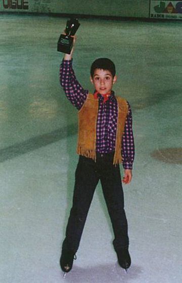 Desde los ocho años comenzó a competir con patines de segunda mano, pero eso no le impedía, hacer cosas increíbles