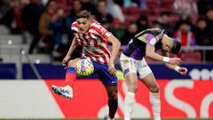 MADRID, SPAIN - JANUARY 21: Nahuel Molina of Atletico Madrid  during the La Liga Santander  match between Atletico Madrid v Real Valladolid at the Estadio Civitas Metropolitano on January 21, 2023 in Madrid Spain (Photo by David S. Bustamante/Soccrates/Getty Images)