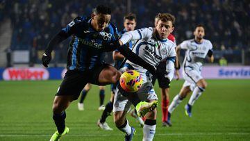 Luis Muriel en un partido de Atalanta ante Inter en Serie A