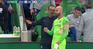 Chelsea's Kepa Arrizabalaga refused to go off when boss Maurizio Sarri sought to replace him with Willy Caballero in Sunday's Carabao Cup final.