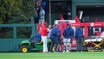 The Red Sox-Phillies game was delayed as a fan fell into the visitors bullpen. They were taken to the trauma center at Thomas Jefferson University Hospital.