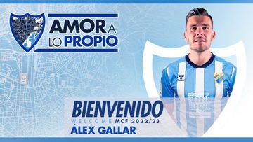 Álex Gallar, décimo fichaje del Málaga 2022-23.