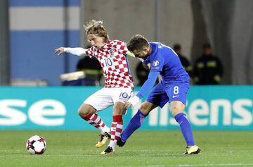 Modric in action against Finland in Rijeka