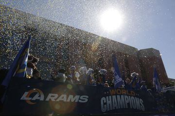 The Rams celebrate their Super Bowl LVI win.