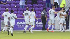 Carles Gil festejando su gol ante Orlando City