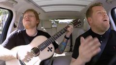 Ed Sheeran en el Carpool Karaoke de James Corden. Imagen: Twitter
