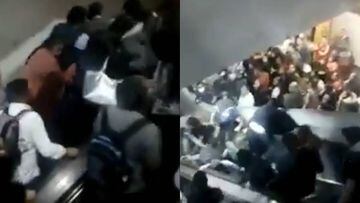 Accidente en escaleras de metro Tacubaya causa angustia