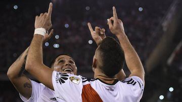 Los colombianos Borr&eacute; y Quintero en River Plate
