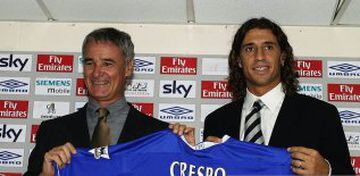 Uno de los fichajes estrella de Ranieri en el año 2003 en Chelsea fue 'Valdanito' Crespo. 