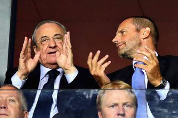 President of Real Madrid Florentino Perez and UEFA President Aleksander Ceferin