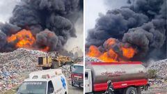 Incendio en Valle de Chalco, Edomex consume planta recicladora de PET | VIDEO